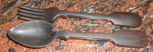 POW Camp Ceylon 1902 Spoon and Fork Boer War Rare