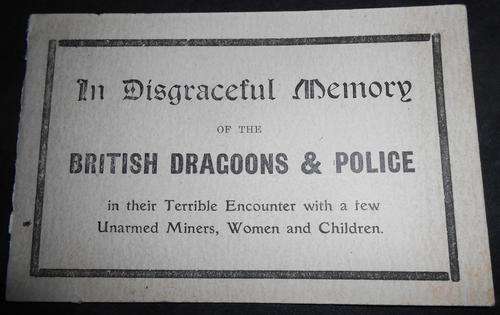 Amazing Piece of Africana 4 July 1913 The fist Mine Strike