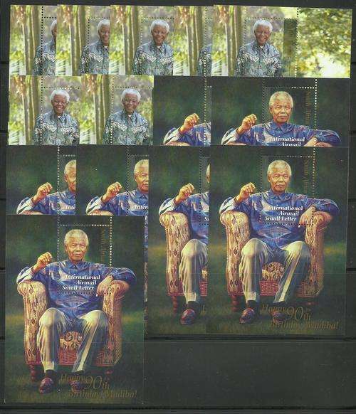 Mandela 2008 Mini Sheets x14 ( 7 sets of 2 ) MNH