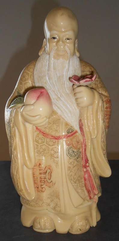 Chinese God of Longevity Hand Carved Resin 2Kg+