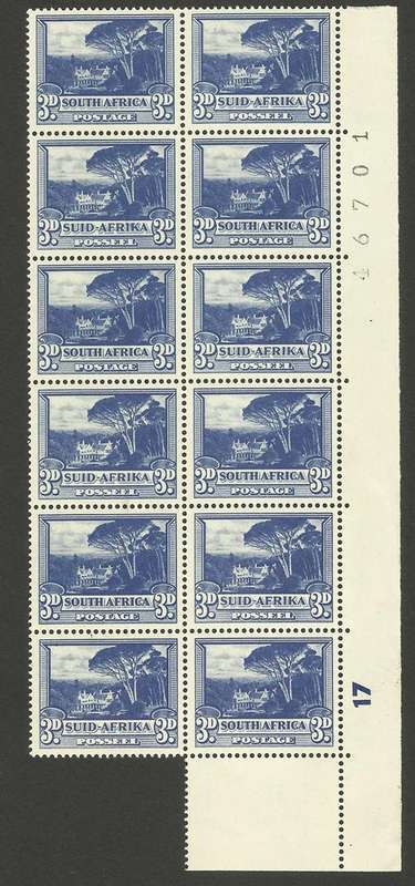Hyphenated Pictorials 3D Block of 12 (6 Pairs) with full offset on reverse affecting all. Very Rare