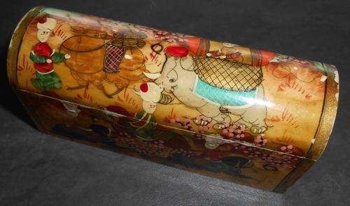Hand Painted Camel Bone trinket Box