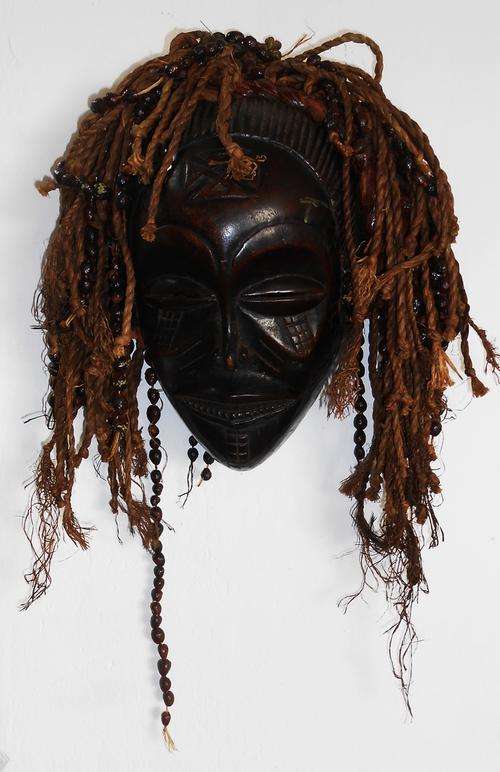 Pwo Mask from the Chokwe (Tchokwe) people of Angola/Congo Authentic Used Mask RARE