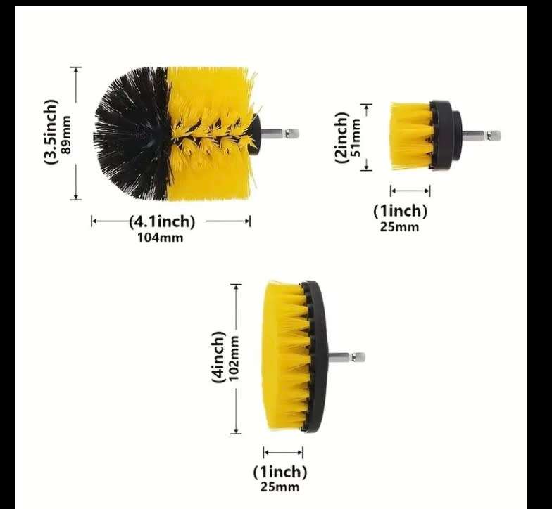 3-in-1 Electric Cleaning Brush Set - Perfect For Carpet, Sofa, Tile, Car Wash & More!