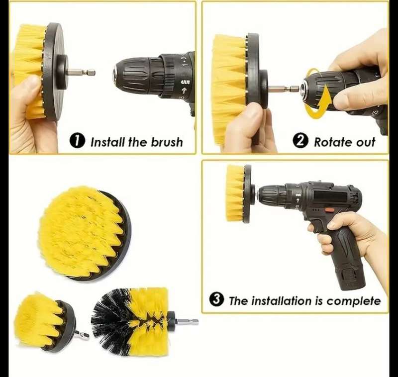 3-in-1 Electric Cleaning Brush Set - Perfect For Carpet, Sofa, Tile, Car Wash & More!
