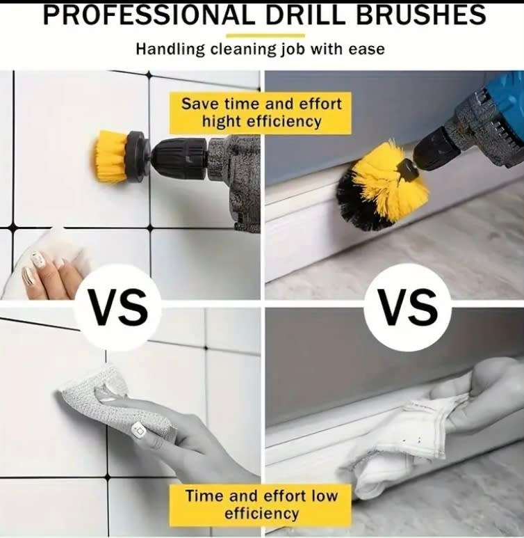 3-in-1 Electric Cleaning Brush Set - Perfect For Carpet, Sofa, Tile, Car Wash & More!