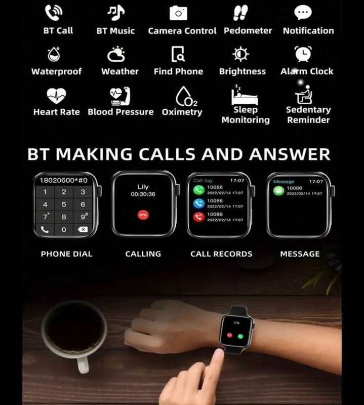 Eytlptoc 2024 New Smart Watch, Touch Screen, Fashionable Sports Style For Men And Women