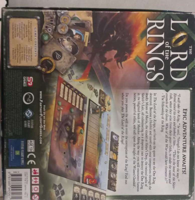 2000 Reiner Knizia Lord Of The Rings Board Game. Secondhand pristine condition