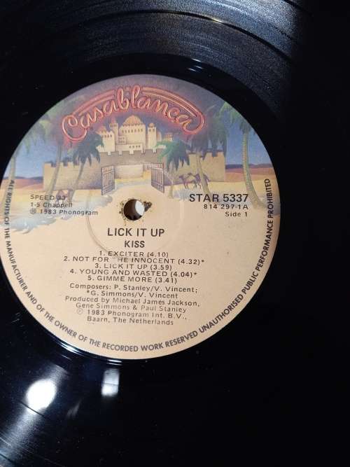 Kiss - Lick it Up Vinyl Record - UK