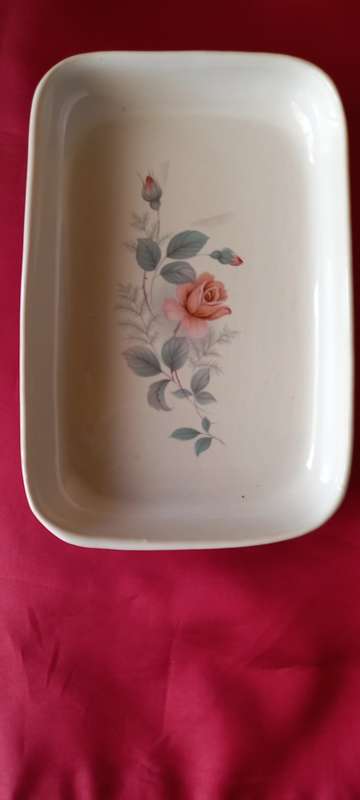 Vintage Rare White with Flowers Ironstone/Corningware SAA Serving Plate