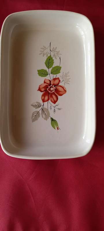 Vintage Rare White with Flowers Ironstone/Corningware SAA Serving Plate