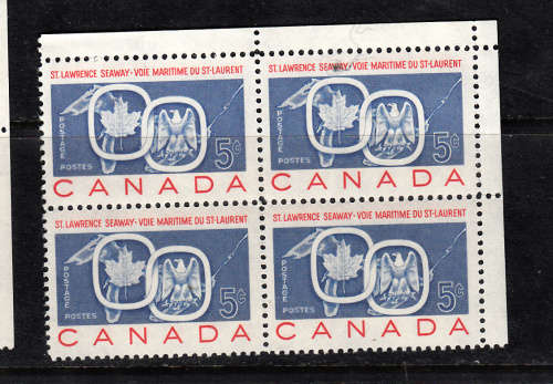 Canada MNH cnr block as scanned