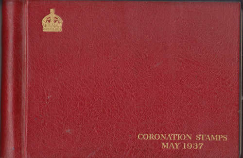 Coronation of KGV1  complete issues of   Postage stamps in presentation book A to V  hinged see note