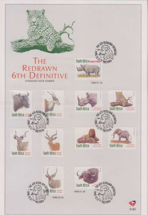RSA redrawn 6th definitive issue on two first day cards