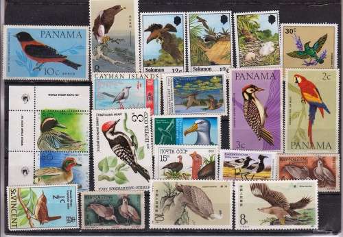 Birds MNH and hinged as scanned
