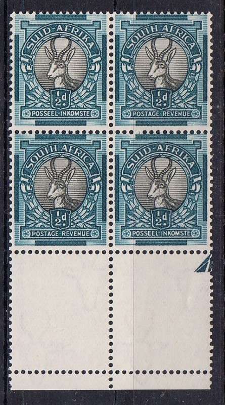 SA Union SACC 55f MNH marginal block as scanned