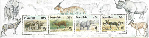 Namibia MNH controls  with Mini sheet all MNH two scans SACC 69 to 73