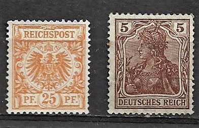 Germany unused no gum and hinged mint as scanned
