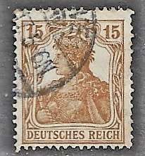 Germany SG 100 15c Brown fine used