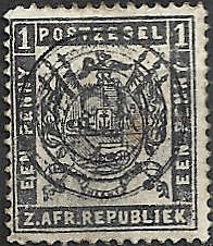 ZAR 1d Black SACC 174 genuine used as scanned