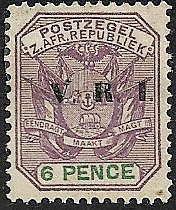 ZAR SACC 238 hinged mint 6d as scanned