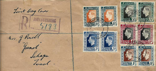 KGV1 Coronation set on nice clean ordinary FDC as scanned