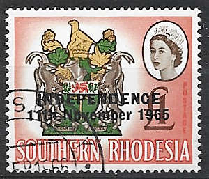 Rhodesia Independence Overprint one pound as scanned