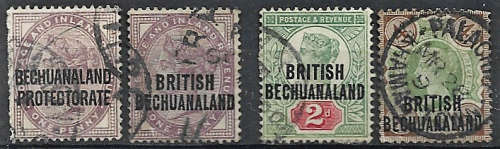 Bechuanaland Victoria overprints as scanned