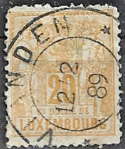 Luxembourg used  early issues two scans