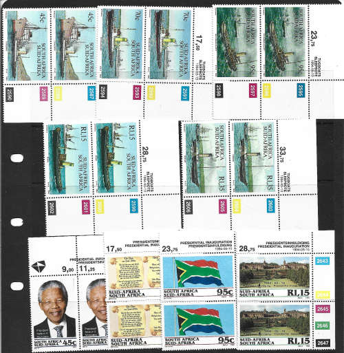 RSA  MNH cnr pairs with respective FDC two scans