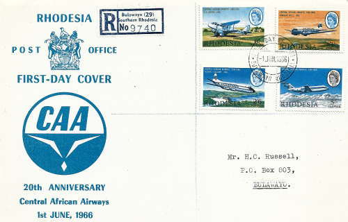 Rhodesia Rhodesia/Nyasaland FDC  three  scans