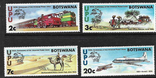 Botswana MNH 1974 UPU set  as scanned