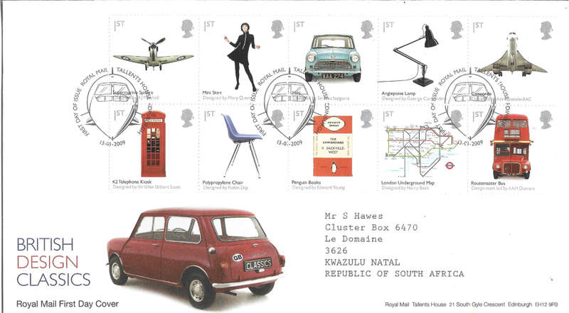 GB England 2009 FDC British Design Classics