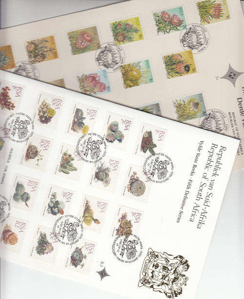 SA 3rd and 5th definitives on first day card