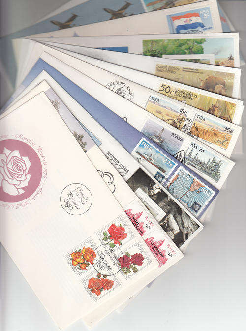 South Africa 15 first day covers all different