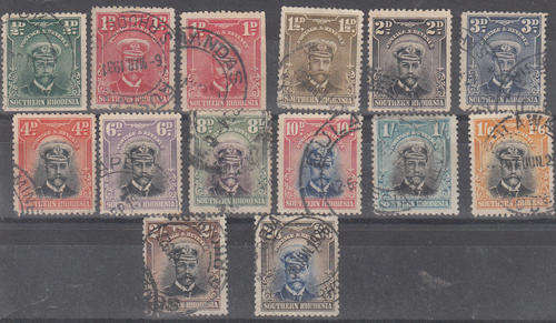 Southern Rhodesia 1924/9 KGV defintive issue very fine used set to 2/6 cat R3200