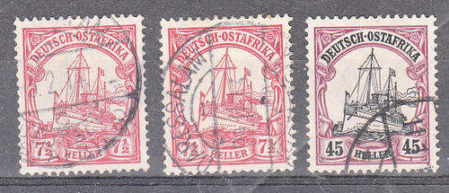 German East Africa very fine used selection 45 heller has high cat value