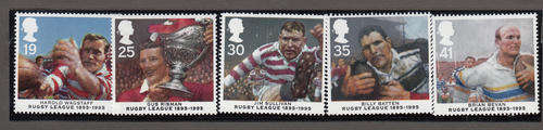 Great Britain MNH set centenary of Rugby League as scanned