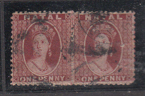 Natal 1d used pair SACC 15 perforations not fully punched