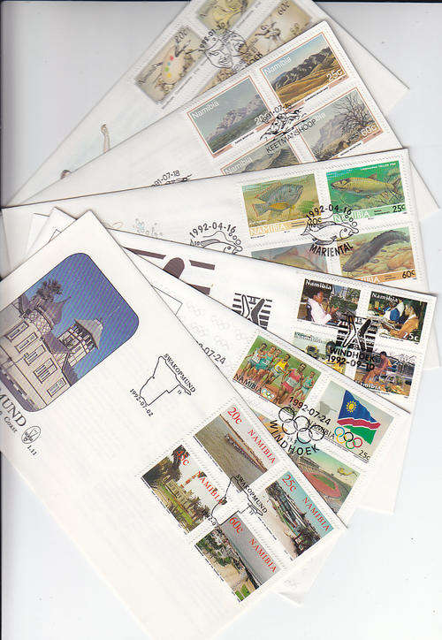 Namibia six fine first day covers