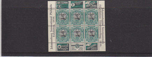 South Africa MNH mini sheet Jipex halfpenny stamps
