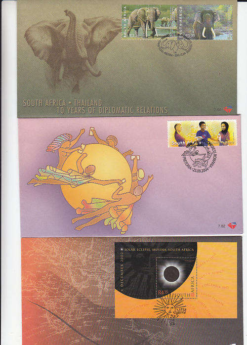 South Africa fine modern first day covers 7.51,7.82 and 7.64