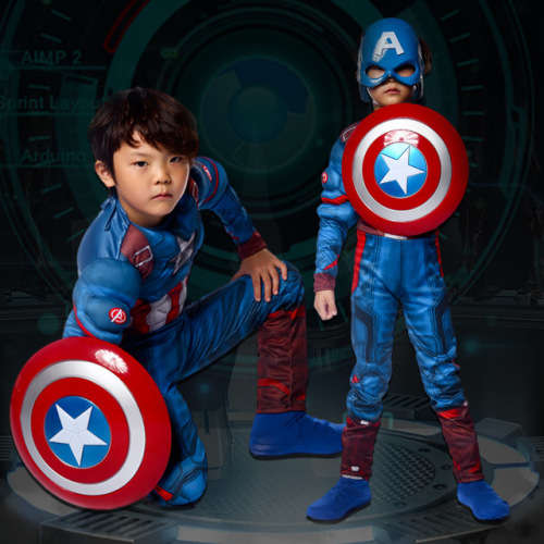 Captain America Muscles costume for Kids - Age 5-6