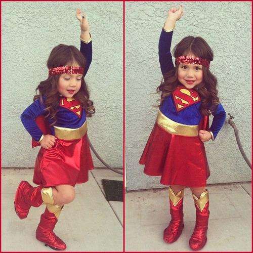 Supergirl dress-up costume for girls - Age 7-8