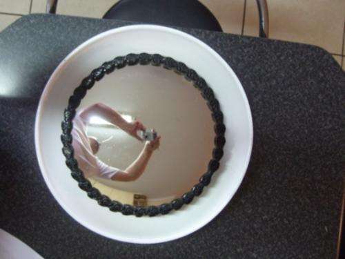 VINTAGE RETRO DOMED MIRROR FROM THE 50'S