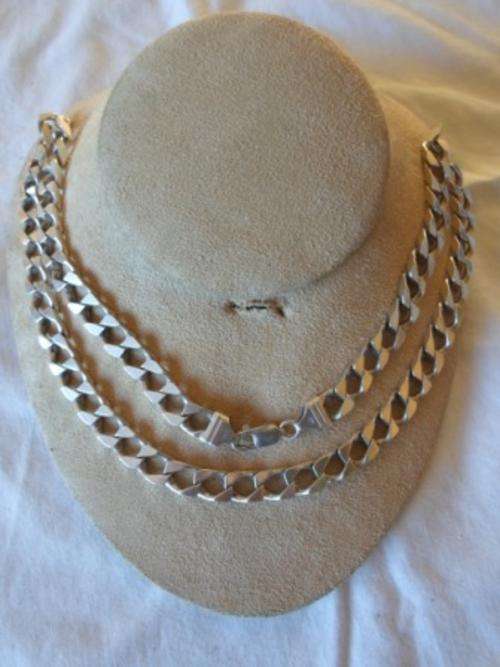 AMAZING!! LARGE & HEAVY MENS ITALIAN STERLING SILVER NECKLACE 84 GRAMS 610 X 10 X 4MM
