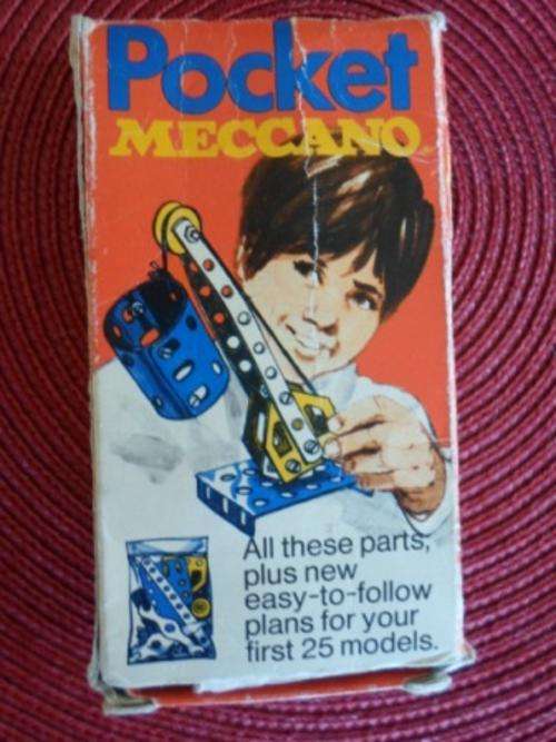 WOW!!! AWESOME 1974 BOXED POCKET MECHANO SET COMPLETE WITH ORIGINAL INSTRUCTIONS
