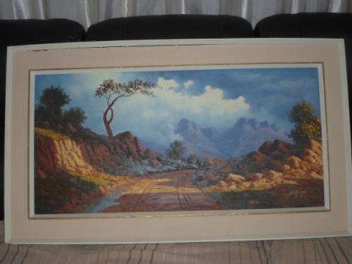 EXCELLENT!!! OIL ON BOARD BY SA PAINTER GAWIE CRONJE 830 X 410MM