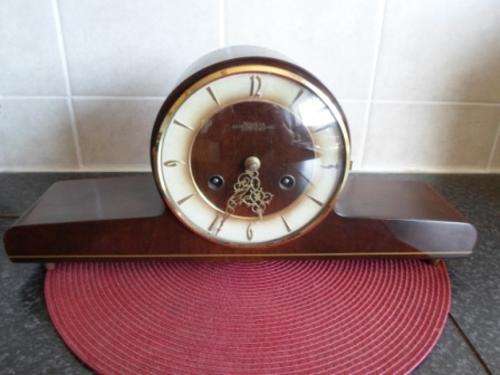 WOW!!! FHS GERMAN MANTLE CLOCK WITH AMERICAN SWISS CAPE TOWN LOGO PERFECT WORKING CONDITION