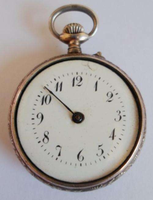 AWESOME!!! ANTIQUE 800 SILVER REMONTOIR CYLINDRE POCKET WATCH